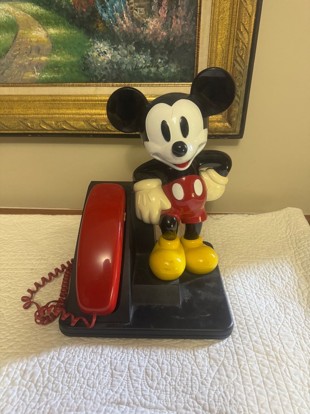 Classic Character Mickey Mouse Corded Phone - Black/Red/Yellow